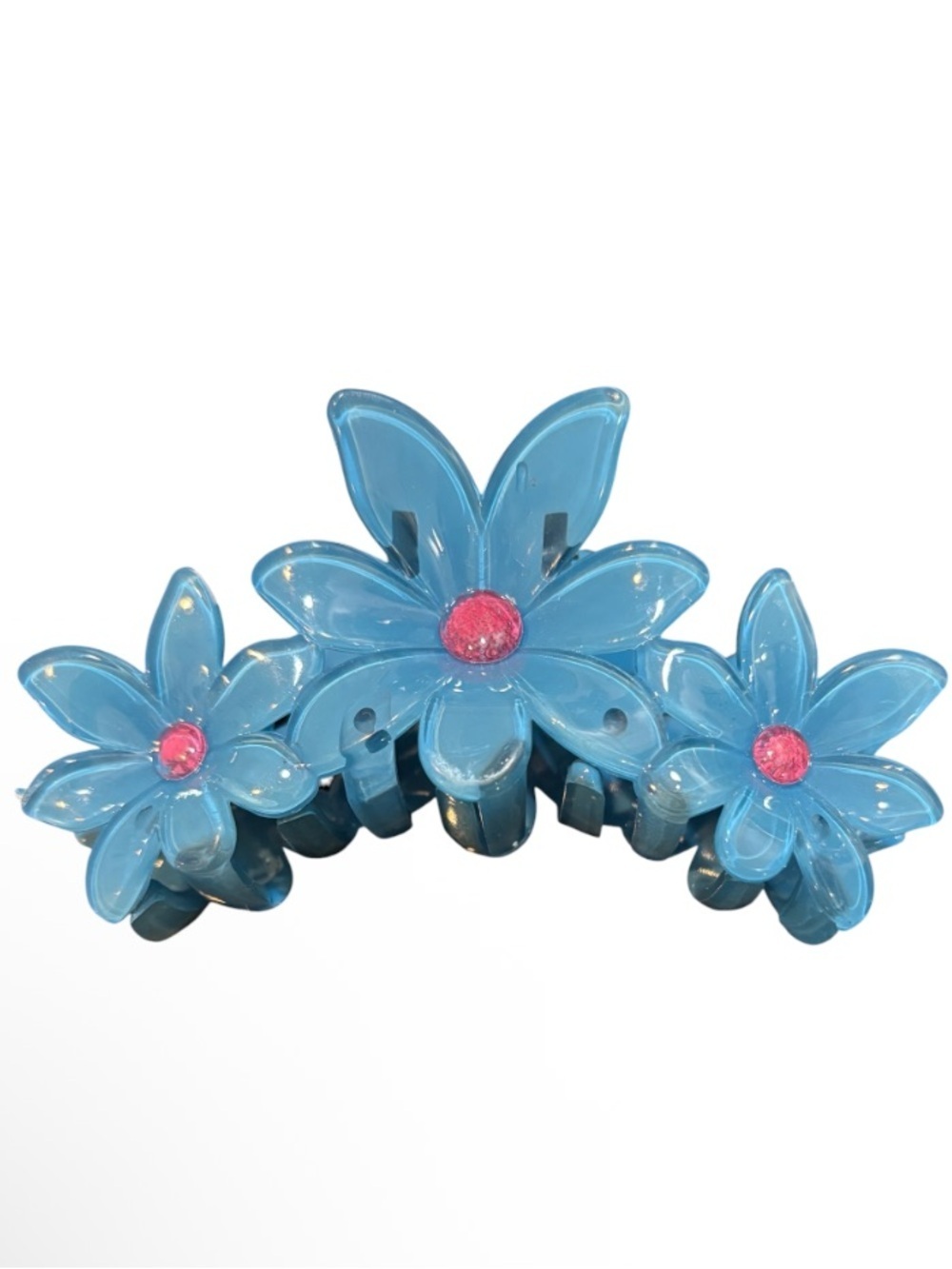 Anthropologie Blue Floral Claw Clip NWOT